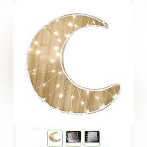 The little Love by NoJo. Lightened moon shaped wall decor